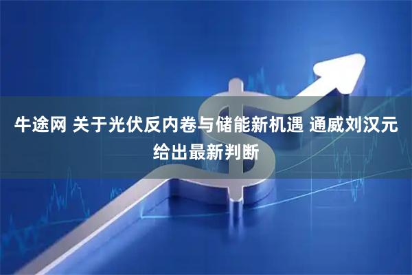 牛途网 关于光伏反内卷与储能新机遇 通威刘汉元给出最新判断