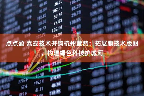 点点盈 嘉戎技术并购杭州蓝然：拓展膜技术版图，构建绿色科技护城河